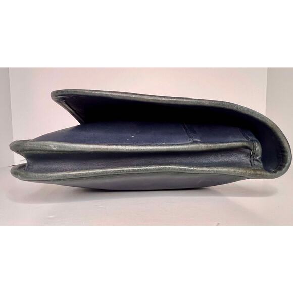 Coach Navy Bonnie Cashin Era Leather Buckled Clutch High, NYC Made - Picture 9 of 16